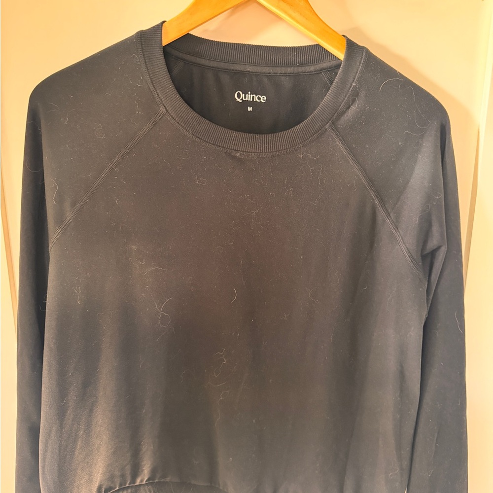 Quince Flowknit Crew Pullover BUNDLE OF THREE medium grey black green - Picture 6 of 8